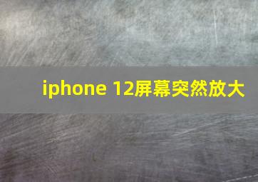 iphone 12屏幕突然放大